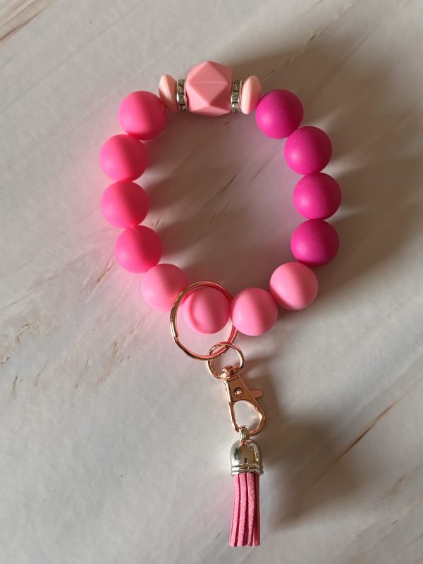 Stylish Silicone Wristlets- Pink Gem