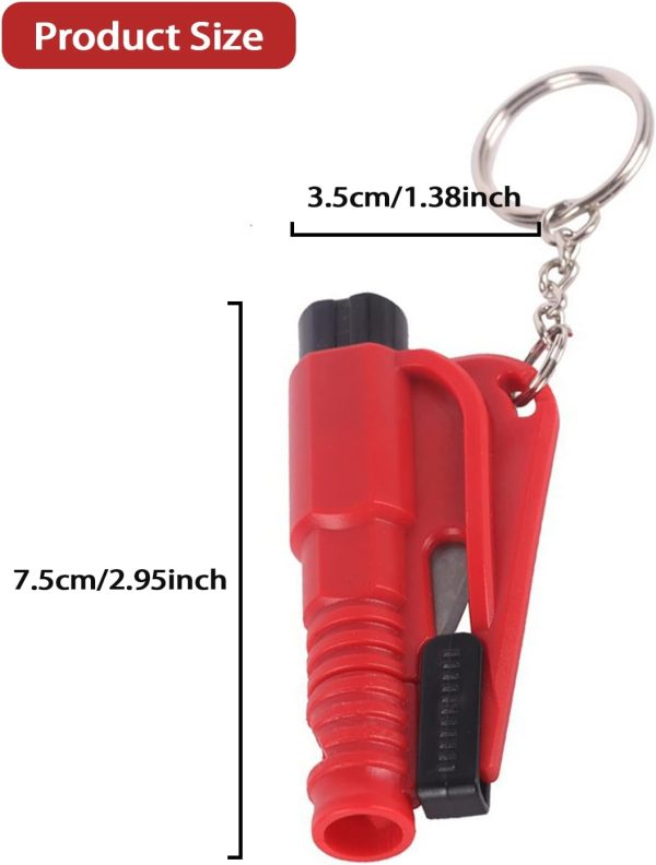 Window-Breaker and Seatbelt-Cutter 3-in-1 Emergency Keychain - Image 2